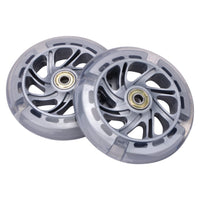 Flashing Front 120mm Wheels Set (Grey) - Teeny Fold 3 Wheel Scooter