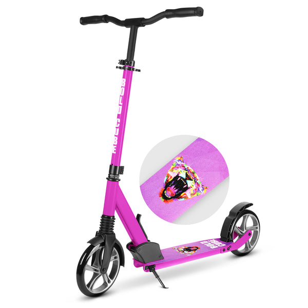 Purple Big 2 Wheel Scooter Foldable Kids Age 6 16 BOLDCUBE