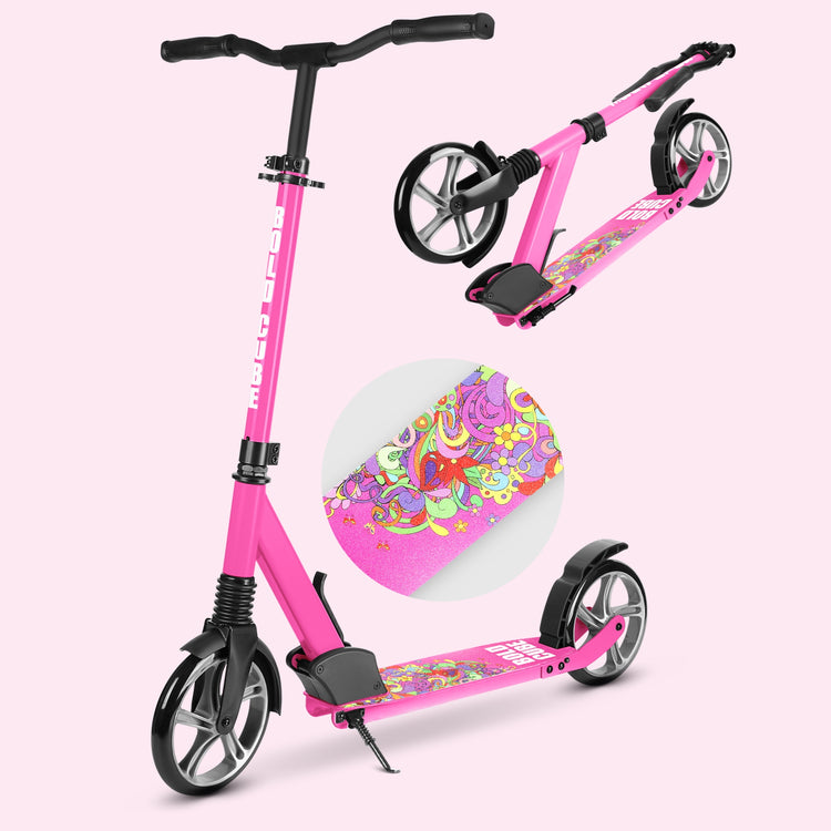 Pink Big 2 Wheel Scooter Foldable Kids Age 6-16 | BOLDCUBE 