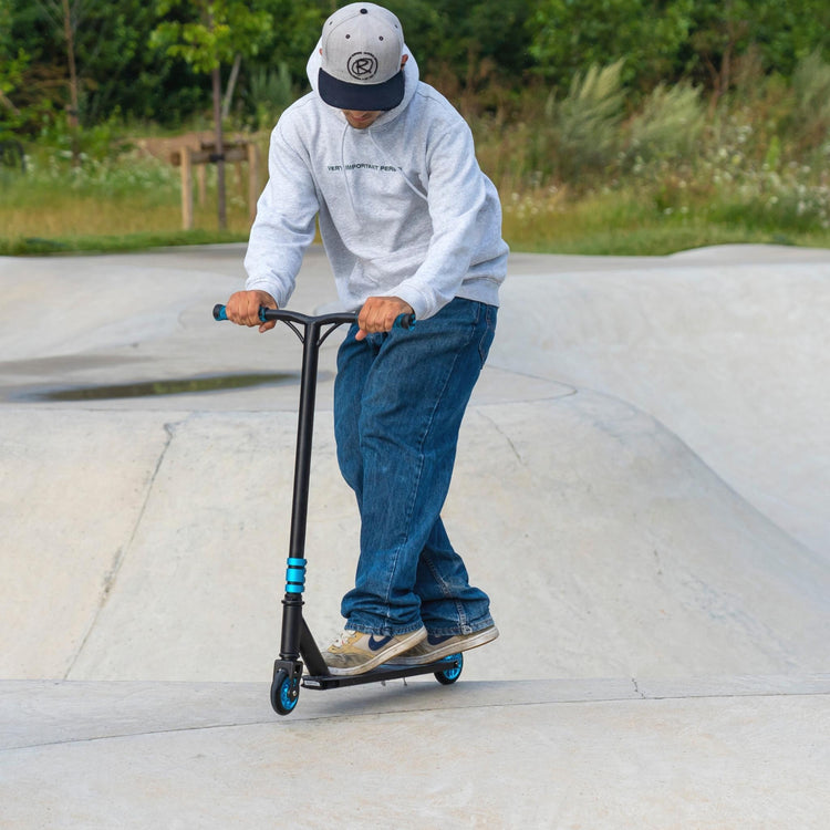 Trottinette Freestyle BOLDCUBE Deluxe - Enfants 8-12 Ans - Roues ABEC 9 - Poignées Marbrées - Frein Flex