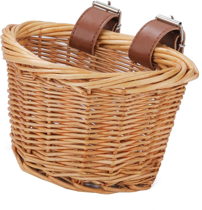 BOLDCUBE Scooter Basket with Dark Brown Straps