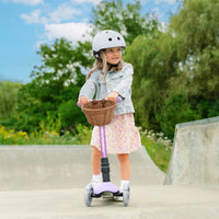 BOLDCUBE Scooter Basket with Dark Brown Straps
