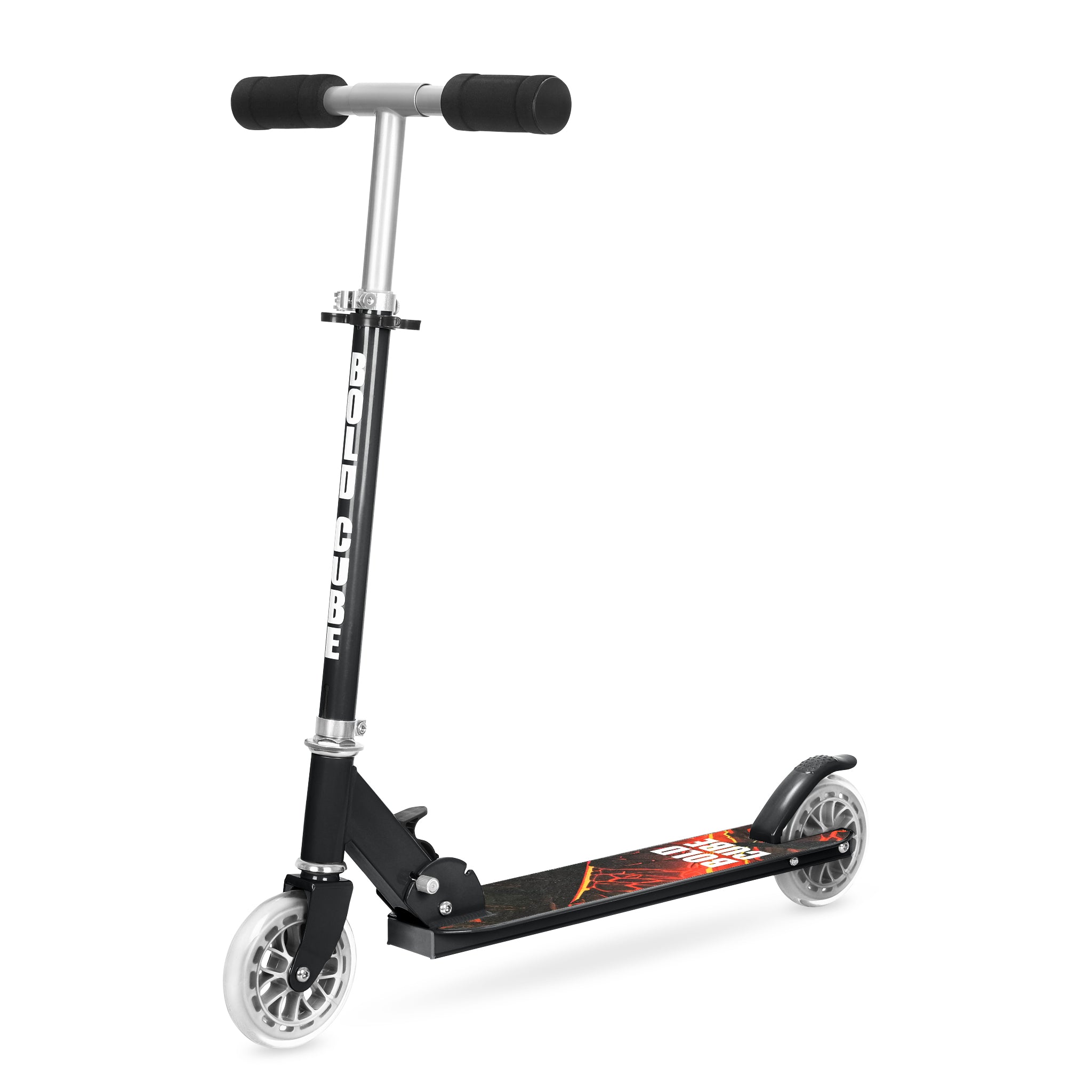 Black 2 Wheel Scooter Foldable Kids Scooter 5 8 Years BOLDCUBE BOLDCUBE Scooters