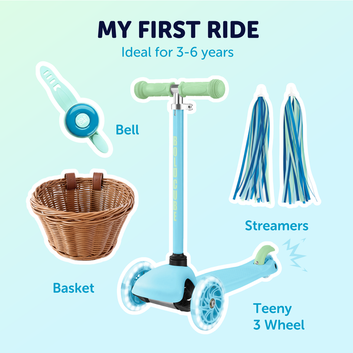 My First Ride Gift Set - Blue Pastel Teeny