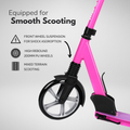 Pink - Big 2 Wheel Scooter - Big Wheeler - BOLDCUBE Scooters