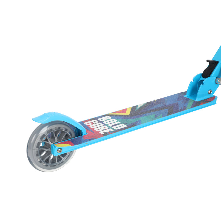 Cyan Blue 2 Wheel Kids Scooter Foldable For 5-8 Years