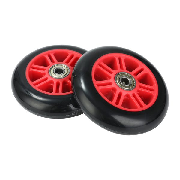 4 Orange 100mm Replacement Wheels With ABEC-7 Bearings For Razor Kick Scooter – 5-Spoke Design