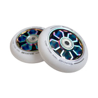 White Chrome Spider - Pro Stunt Wheels - Accessories - BOLDCUBE Scooters